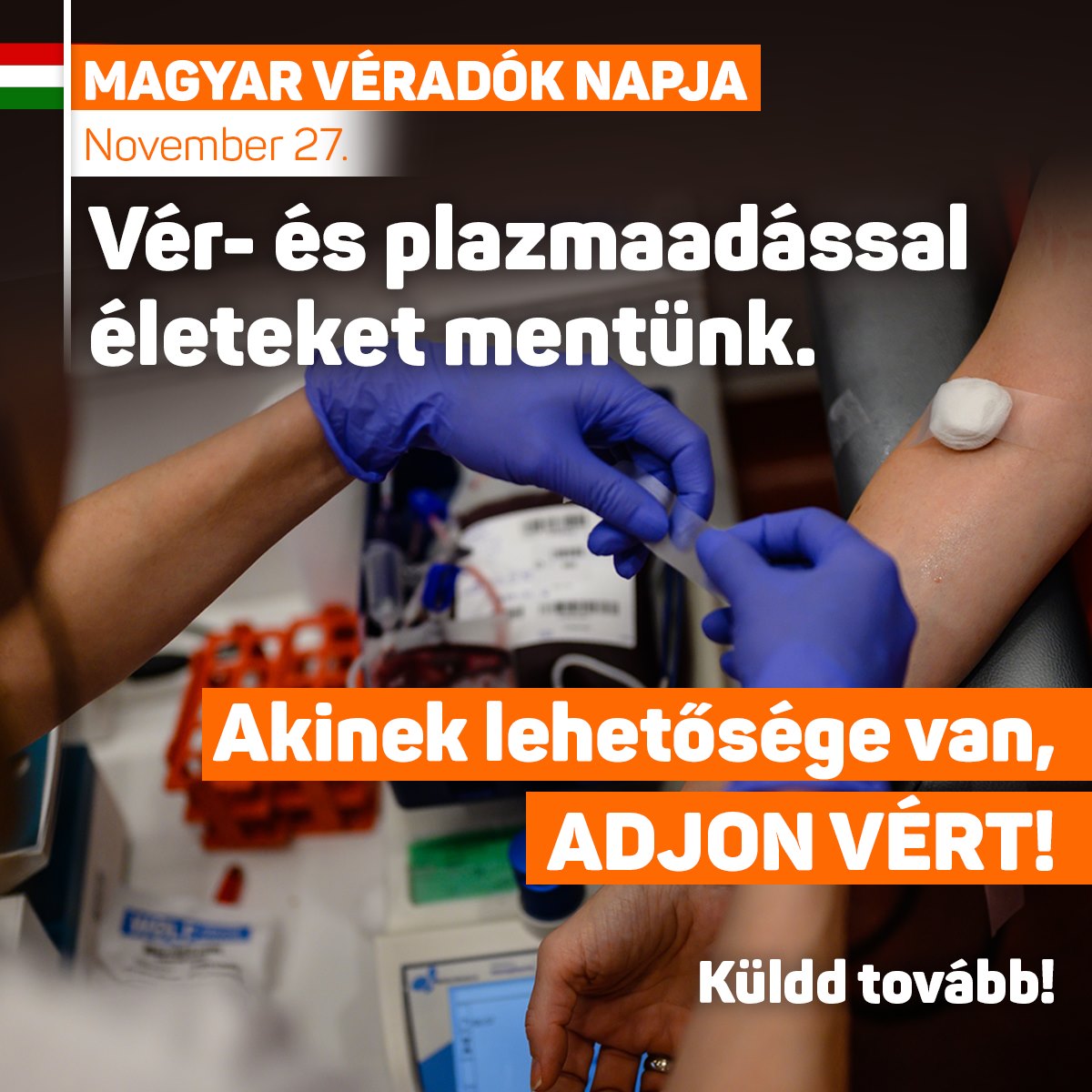 Ma van a magyar véradók napja. Vér- és plazmaadással életeket mentünk. Akinek lehetősége van, adjon vért!