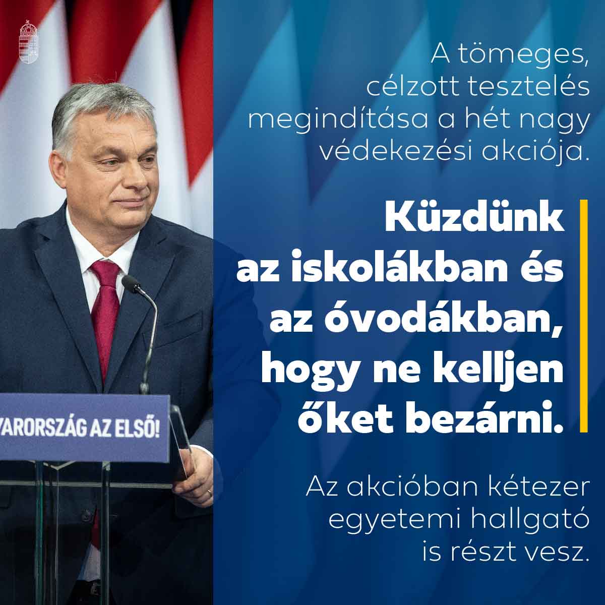 Orbán Viktor – Küzdünk az iskolákban és az óvodákban, hogy ne kelljen őket bezárni.