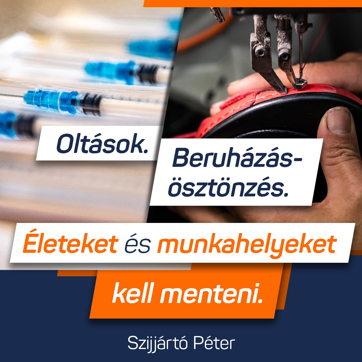 Szijjártó Péter – Az oltásokkal az életeket, a beruházásokkal a munkahelyeket kell megmenteni.