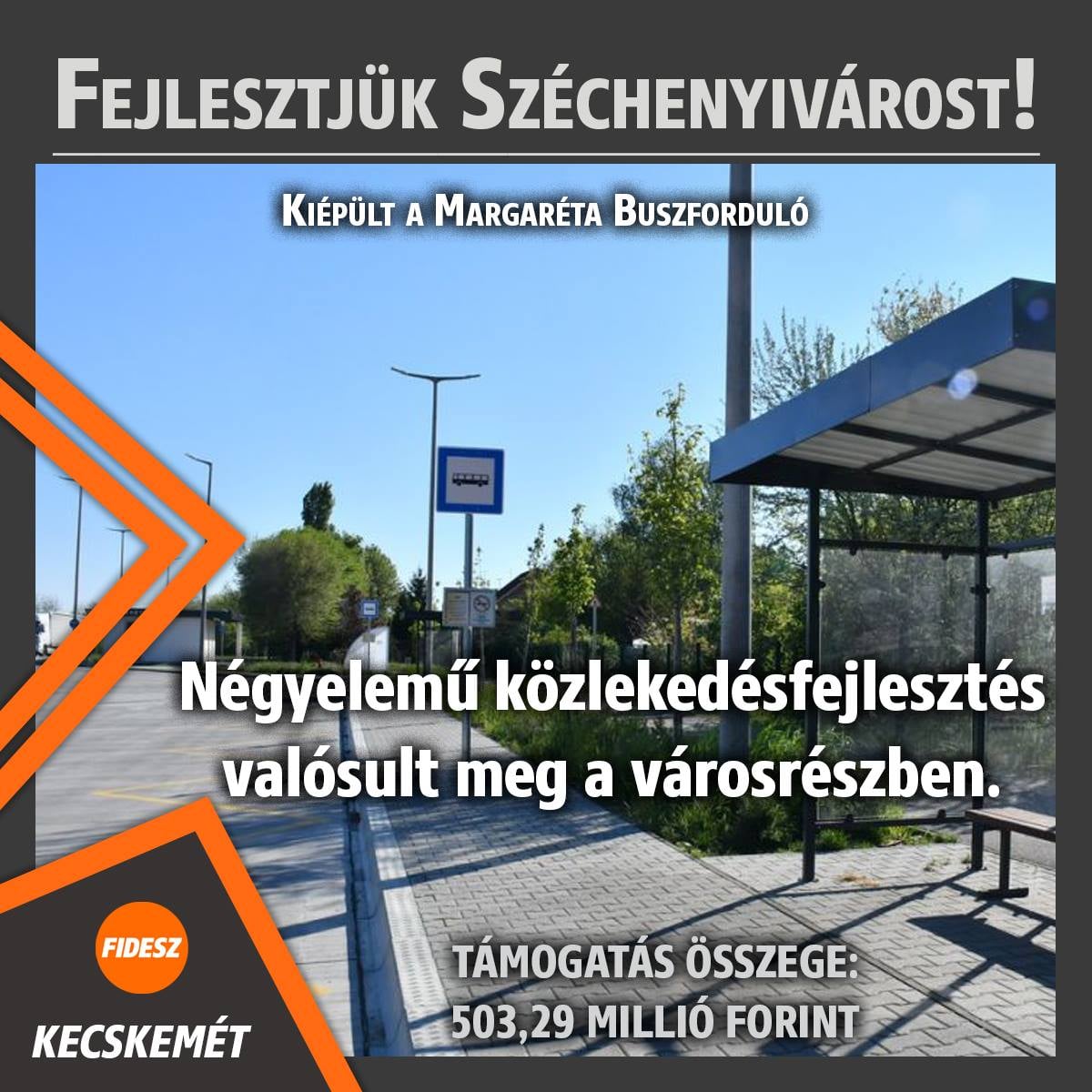 Fejlesztjük Széchenyivárost! Kiépült a Margaréta buszforduló