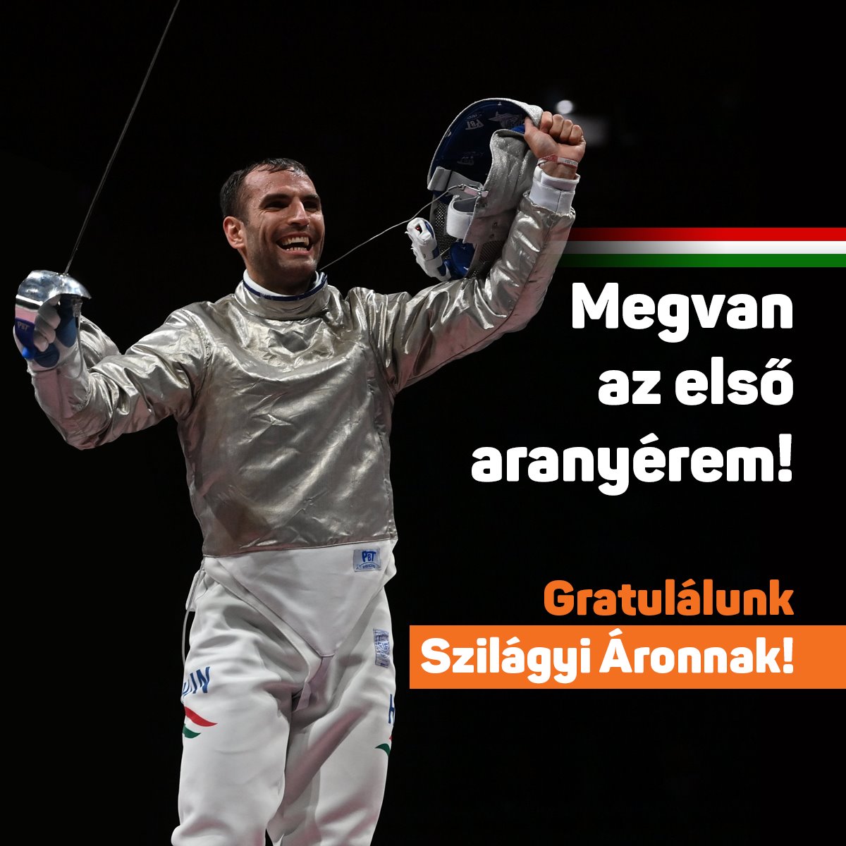 Megvan az első magyar aranyérem! ﻿﻿Szilágyi Áron sporttörténelmet írt: ﻿sorozatban harmadszor nyert olimpiai aranyérmet kardvívásban, ez korábban még senkinek sem sikerült! ﻿GRATULÁLUNK!