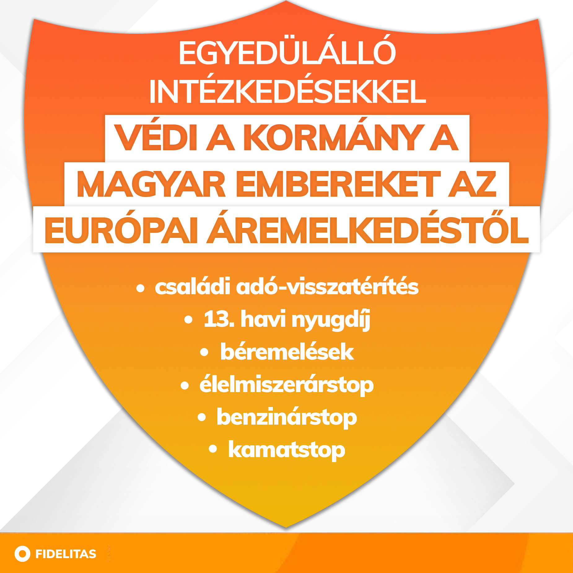 🛡 A magyar kormány egyedülálló intézkedésekkel védi az embereket az európai áremelkedéstől!