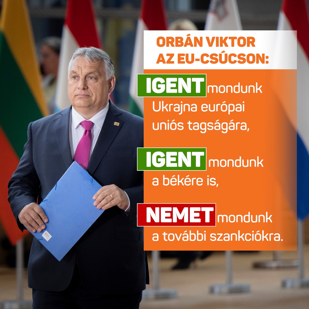 Nekünk most nem újabb szankciókra, hanem békére van szükségünk, mert a háborús infláció egyetlen ellenszere a béke – mondta Orbán Viktor az Európai Unió kétnapos csúcstalálkozójának első napján.