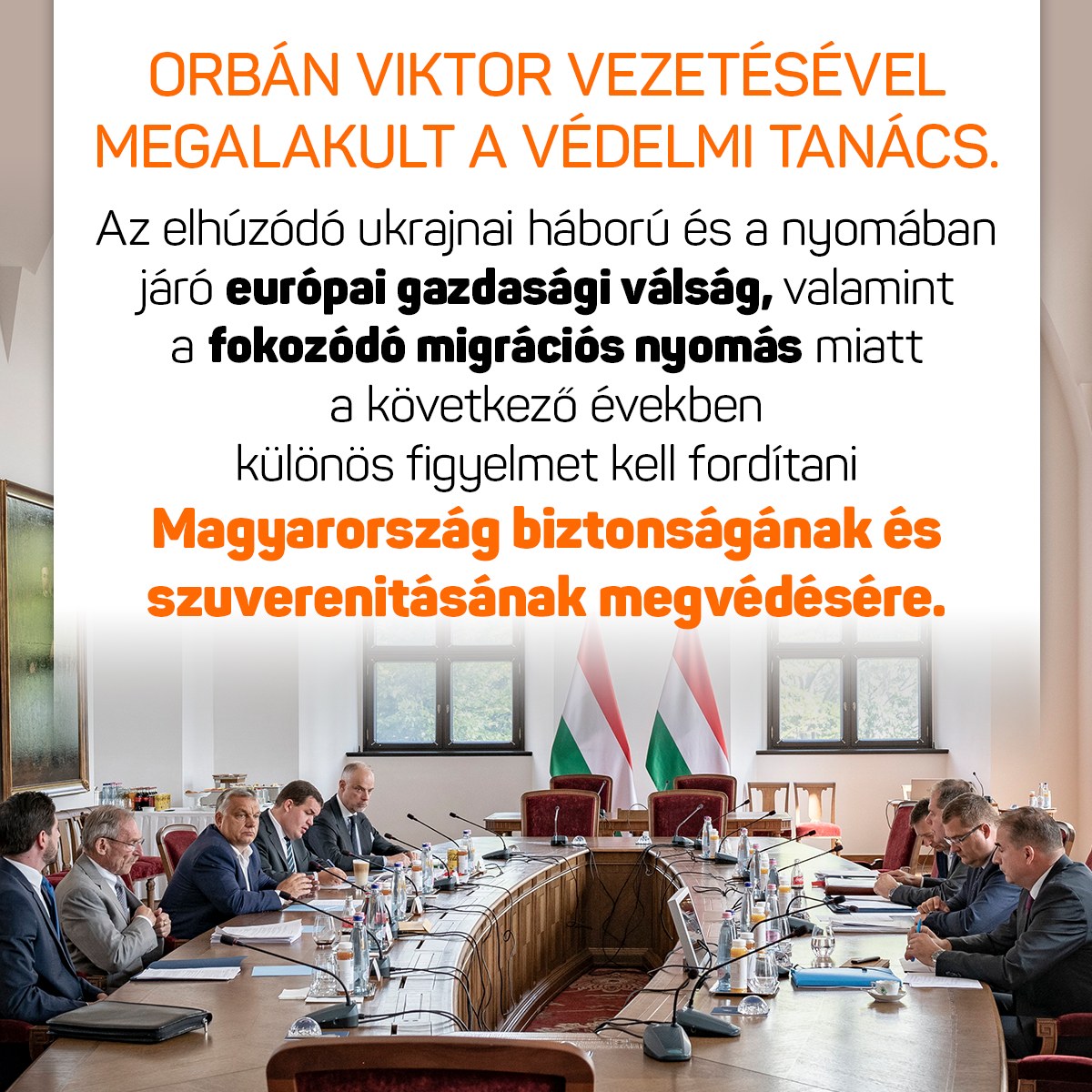 Orbán Viktor vezetésével kedd reggel a Karmelita kolostorban megalakult a Védelmi Tanács.