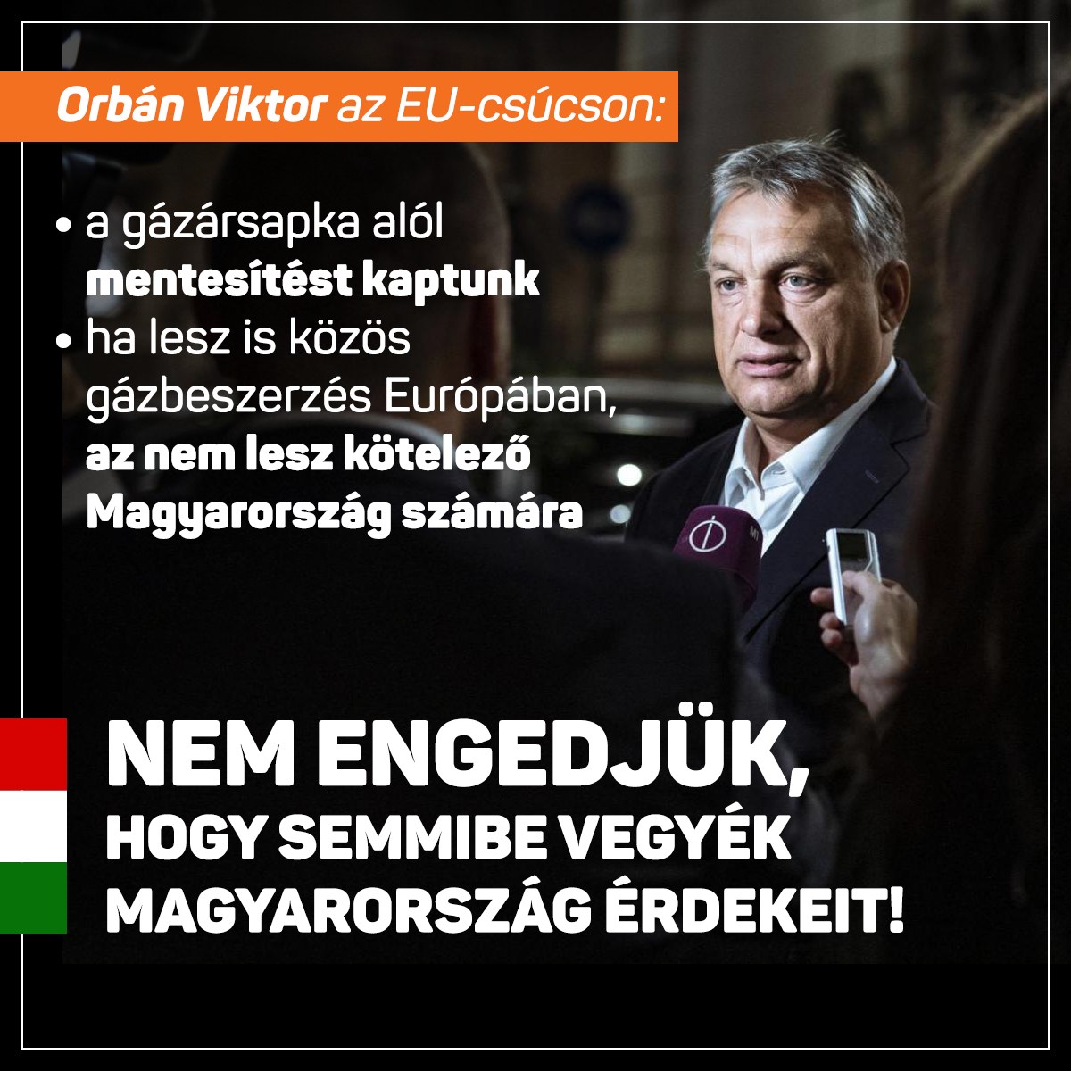 A bizottság energetikai javaslatai jelentették a legnagyobb veszélyt Magyarország számára. Elfogadásukkal azt kockáztattuk volna, hogy néhány nap alatt leállnak a Magyarországra irányuló gázszállítások. Ezt a veszélyt ma sikeresen elhárítottuk – írta Orbán Viktor a Facebook-oldalán.
