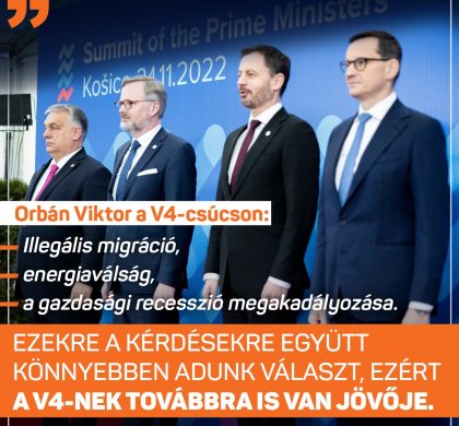 Orbán Viktor a V4-csúcson.