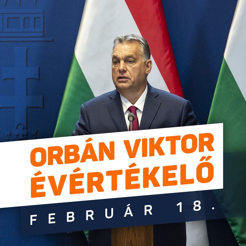 Orbán Viktor miniszterelnök évértékelő beszéde február 18-án lesz.