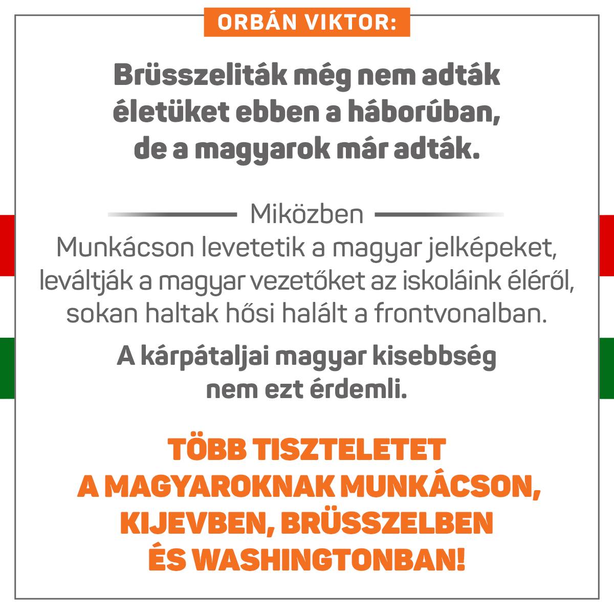 Több tiszteletet a magyaroknak! Orbán Viktor miniszterelnök megtartotta évértékelőjét.