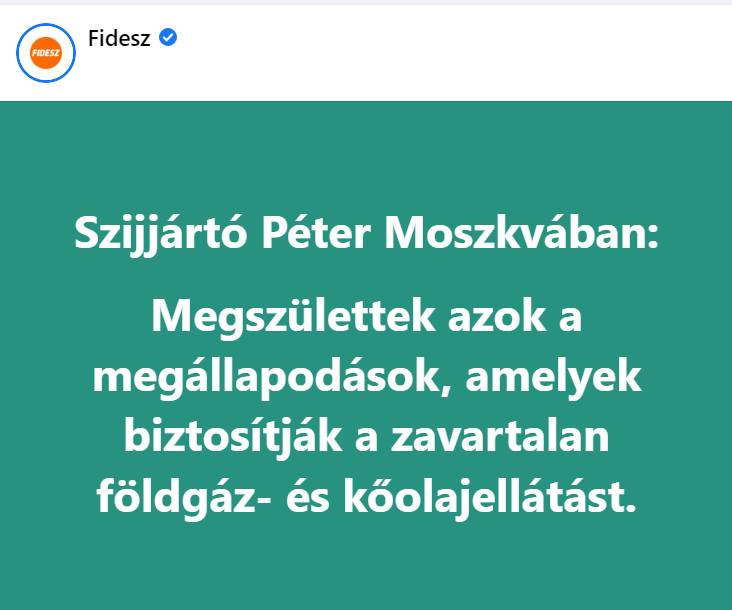 Szijjártó Péter magyar külügyminiszter Moszkvában tárgyalt Alexander Novak orosz miniszterelnök-helyettessel.
