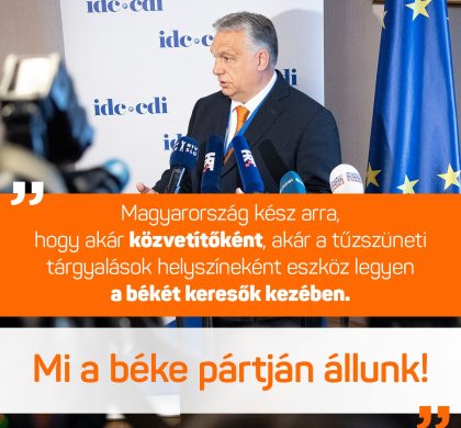Orbán Viktor horvát és szlovén újságírók kérdéseire válaszolva a bledi kereszténydemokrata internacionálé (CDI-IDC) csúcstalálkozóján: